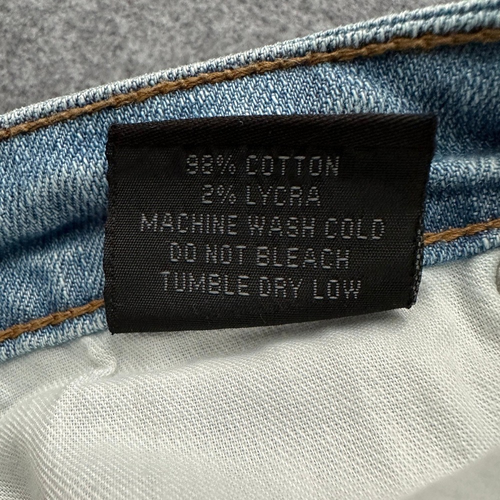 JET John Eshaya Jeans Women 4 Made In USA Blue Distressed Low Rise Grunge Y2K - Picture 11 of 11